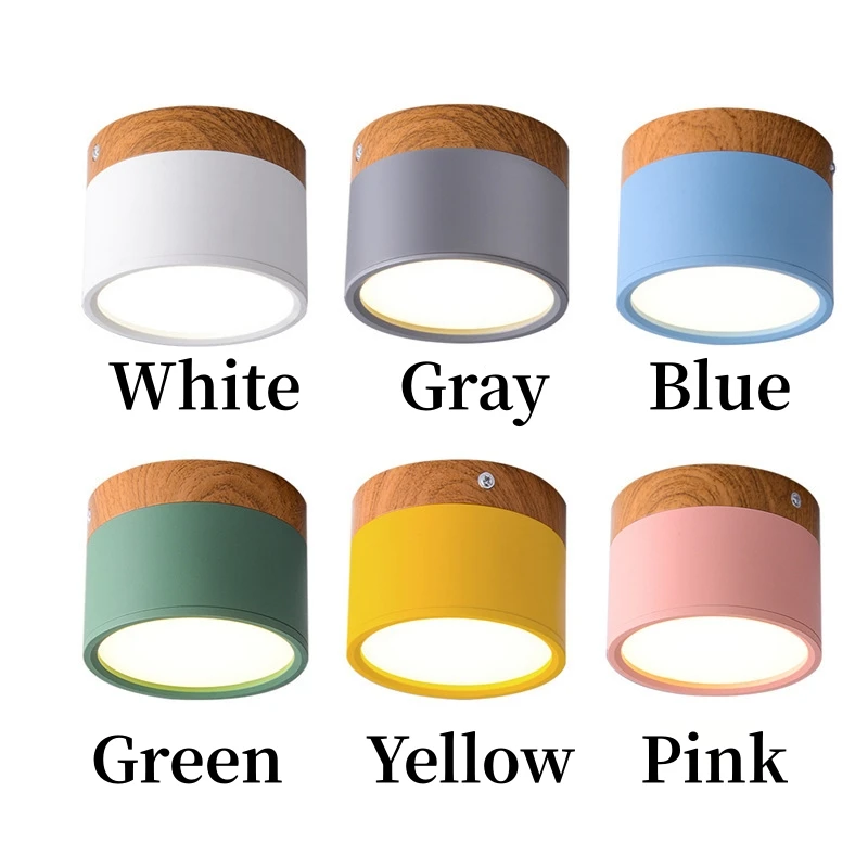 Nordic Entrance Hallway Ceiling Lamps Balcony Wood Round Cloakroom Dining Room Study Bedroom Light Bathroom Industrial Lighting