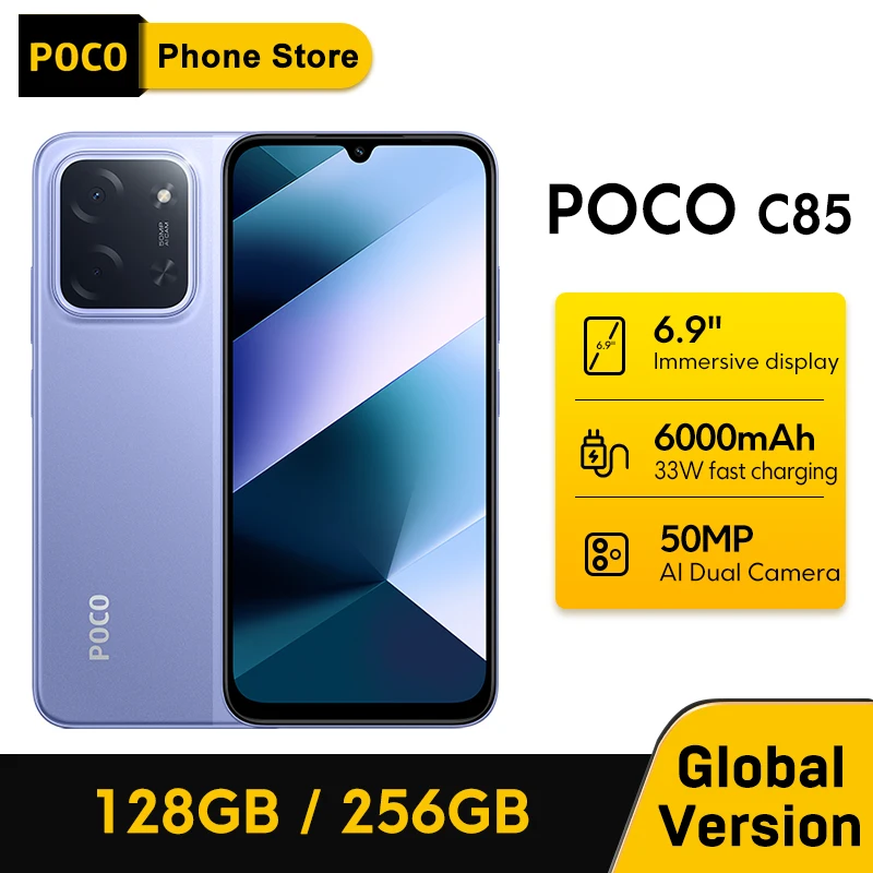 POCO C85 Global Version MdiaTek Helio G81-Ultra 6.9