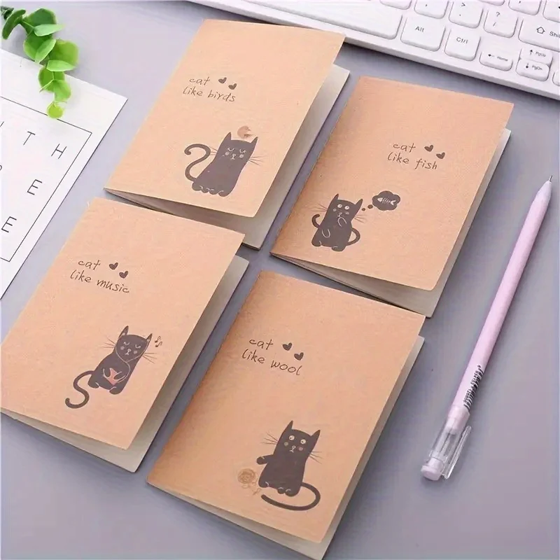 10pcs 작은 귀여운 크래프트 포켓 노트, 학생 여행자 학교 용품에 대 한 64K 16 시트 빈 미니 저널 메모 메모장