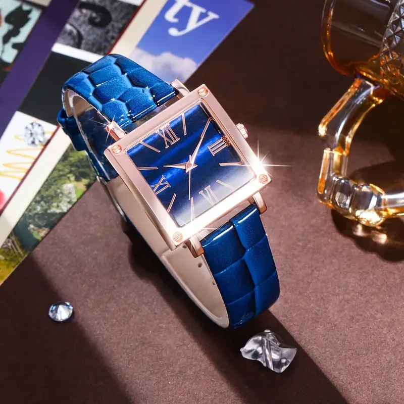 Women Square Watch Set Watch Band