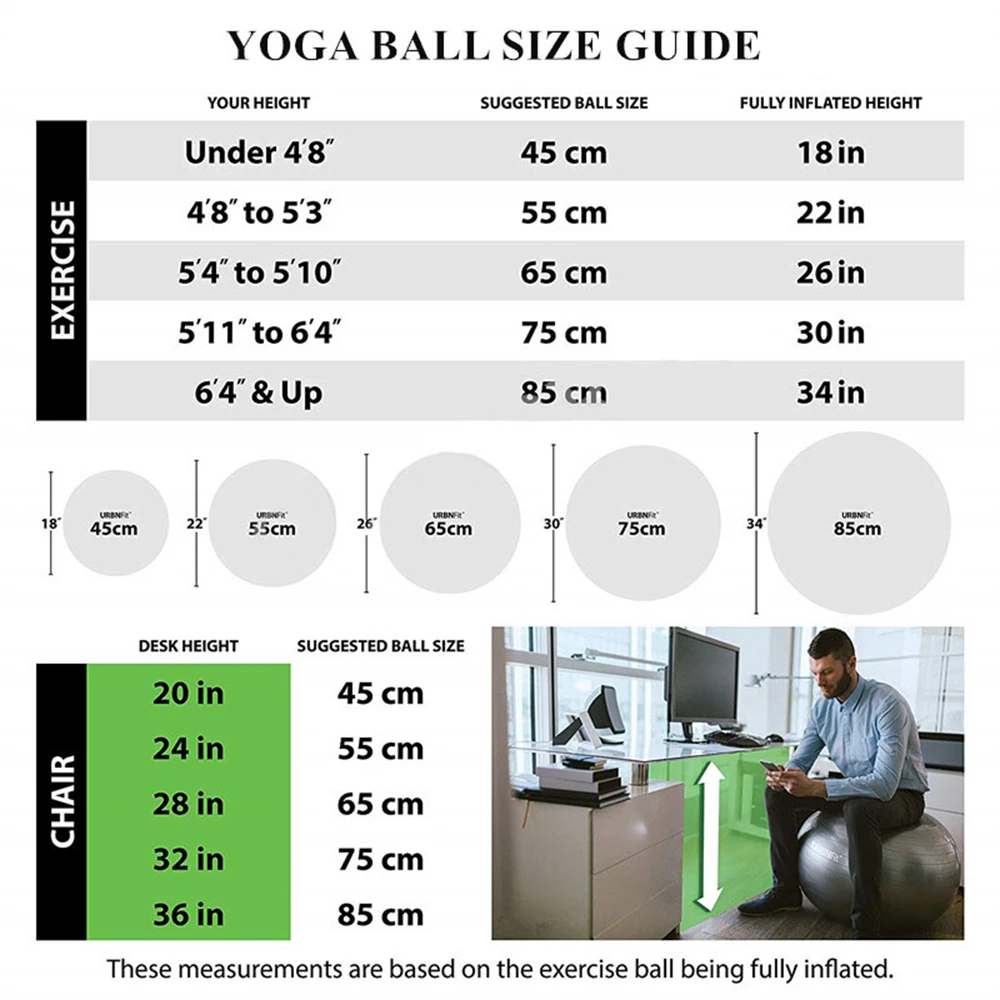 

Yoga Ball Sport balance Gym Fitball Exercise Workout Fitness Pilate Balls