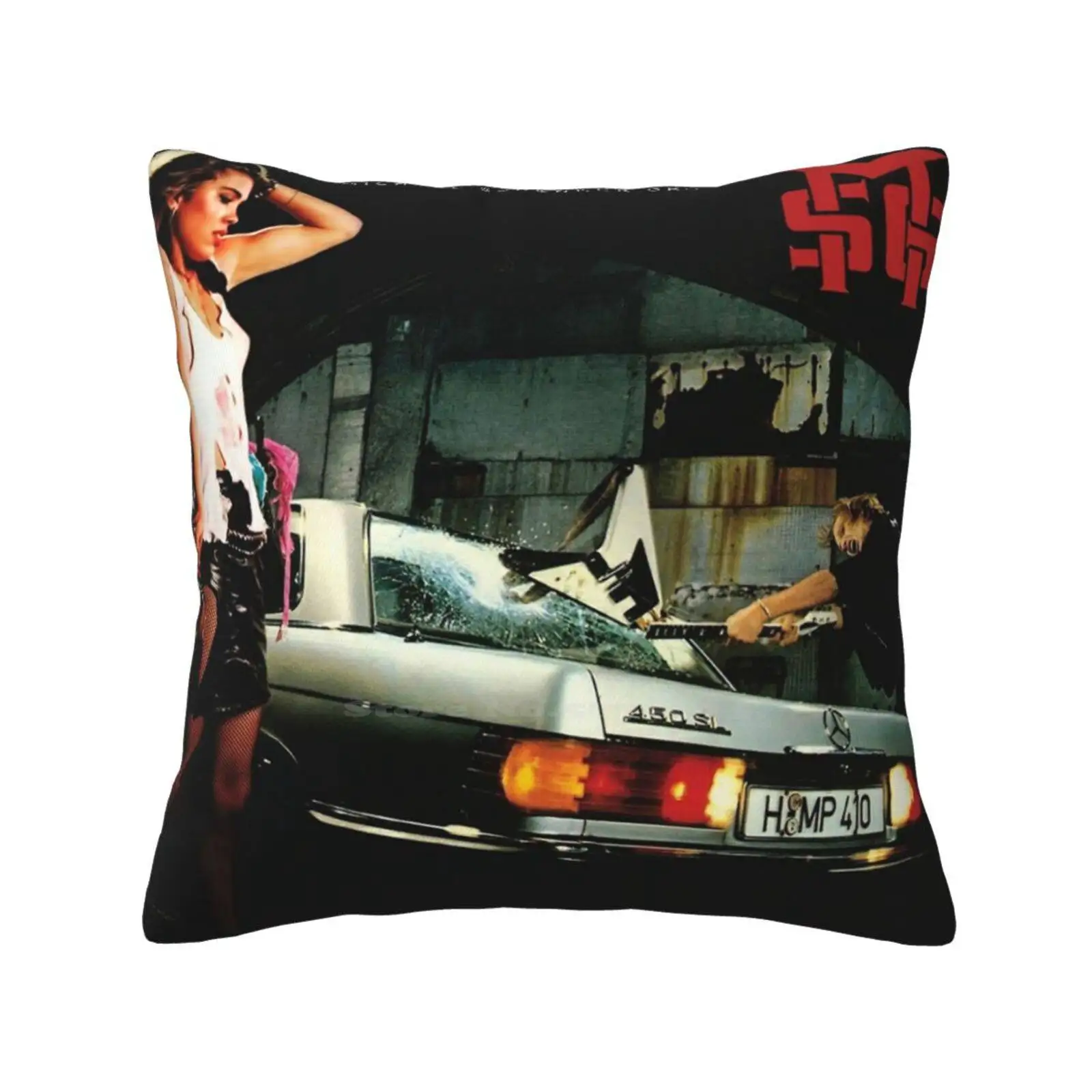 Destroy Throw Cushion Pillow Cover Guitar Band Msg Heavy Metal Music Michael Schenker Group Robin Mcauley After The Rain 80S