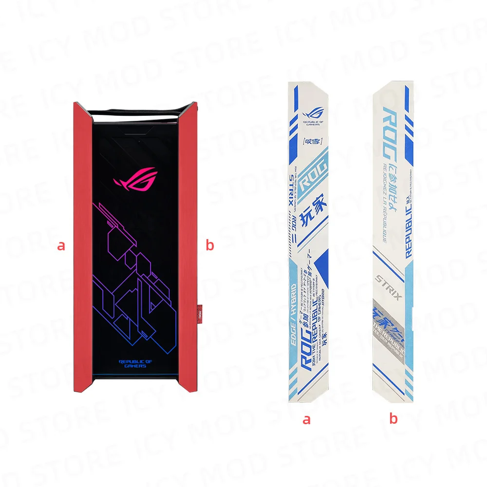 ROG Helios 천 스티커 GX601 케이스 가죽 사용자 정의 커버, 아수스 스트릭스 스웨이드 섀시 프레임 슈라우드 플립 장식 모드 4 개