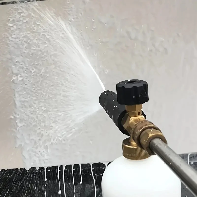 Foam Cannon Heavy-duty Vehicle Foam Shock Wave Wide-neck Adjustable Snow Gun And Thick Foam With 1/4 Inch Quick Conne 1pc foam cannon