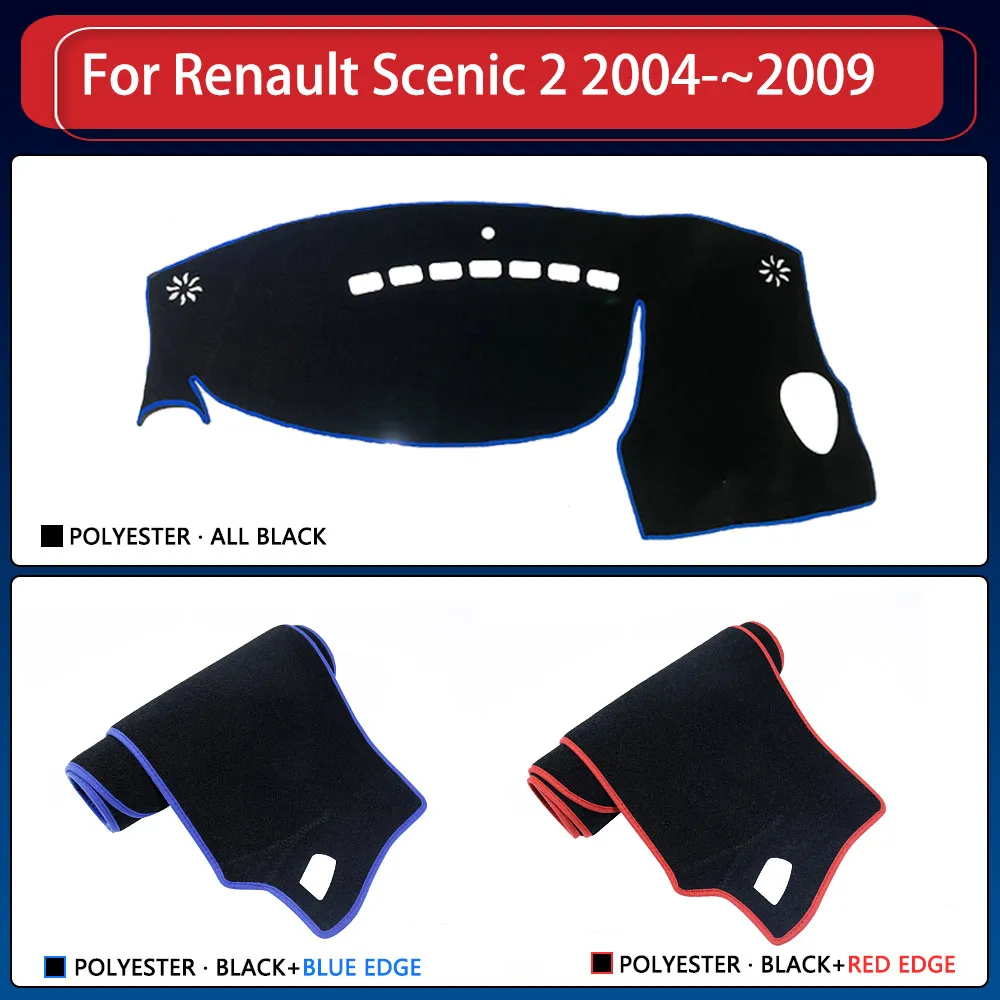 Tapis de tableau de bord antidérapant pour Renault Scenic 2 II, couverture  de protection pour tableau de bord, accessoires de voiture légers, 2004 ~  2009 2005 - AliExpress