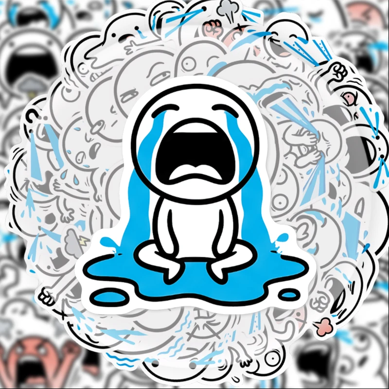 기발한 캐릭터 감정 그래피티 스티커 50개, 물병, 노트북, 휴대폰 장식, 여행 가방, 스케이트보드, 기타, 선물 상자, 파티 장식, 명절 선물에 적합