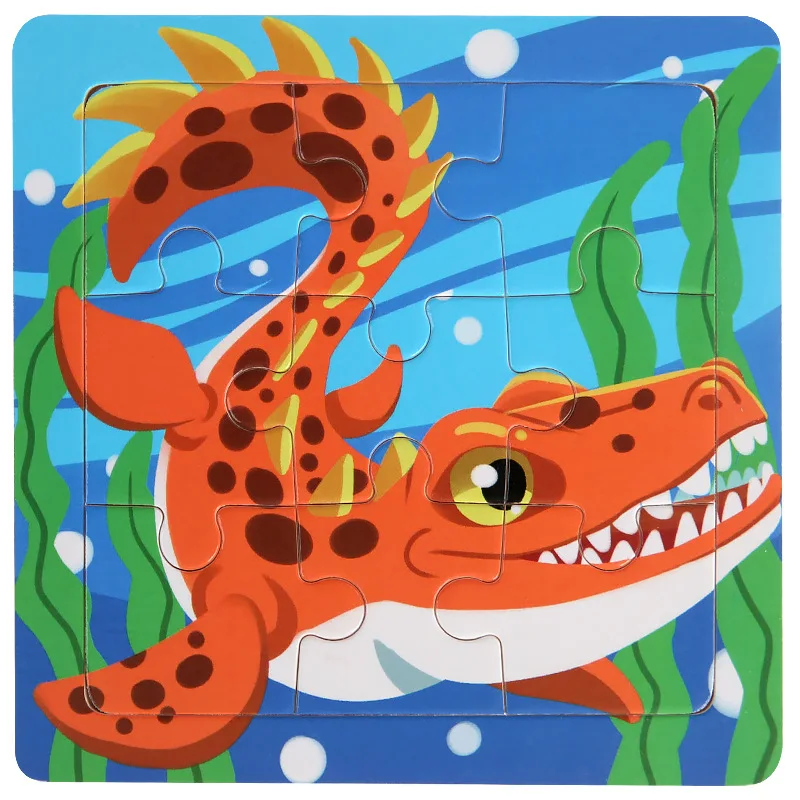 Children's Educational Wooden 3D Puzzle - Cartoon Animal & Traffic Themed