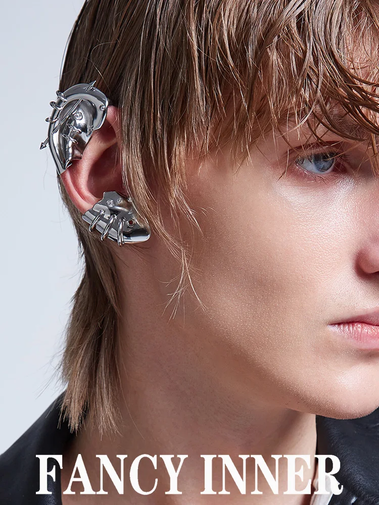 New Cyberpunk Ear Clip Earring Rock Punk Arrow Metal