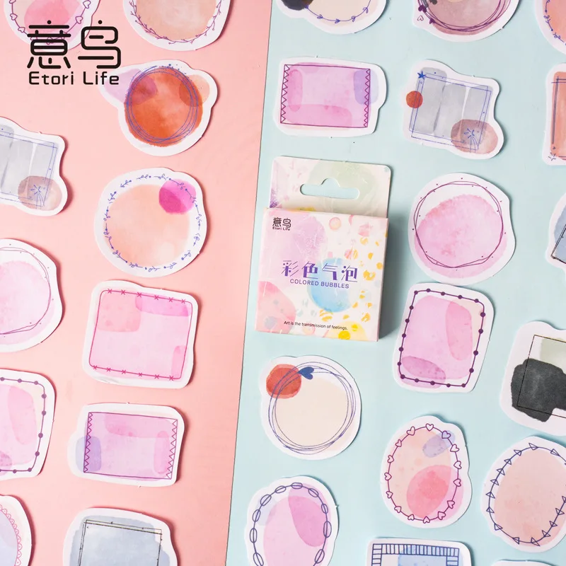 

Etori Life 46pcs Colorful Bubble Self-adhesive Stickers Hand Account Album Items Decorative Sealing Stickers DIY Stickers