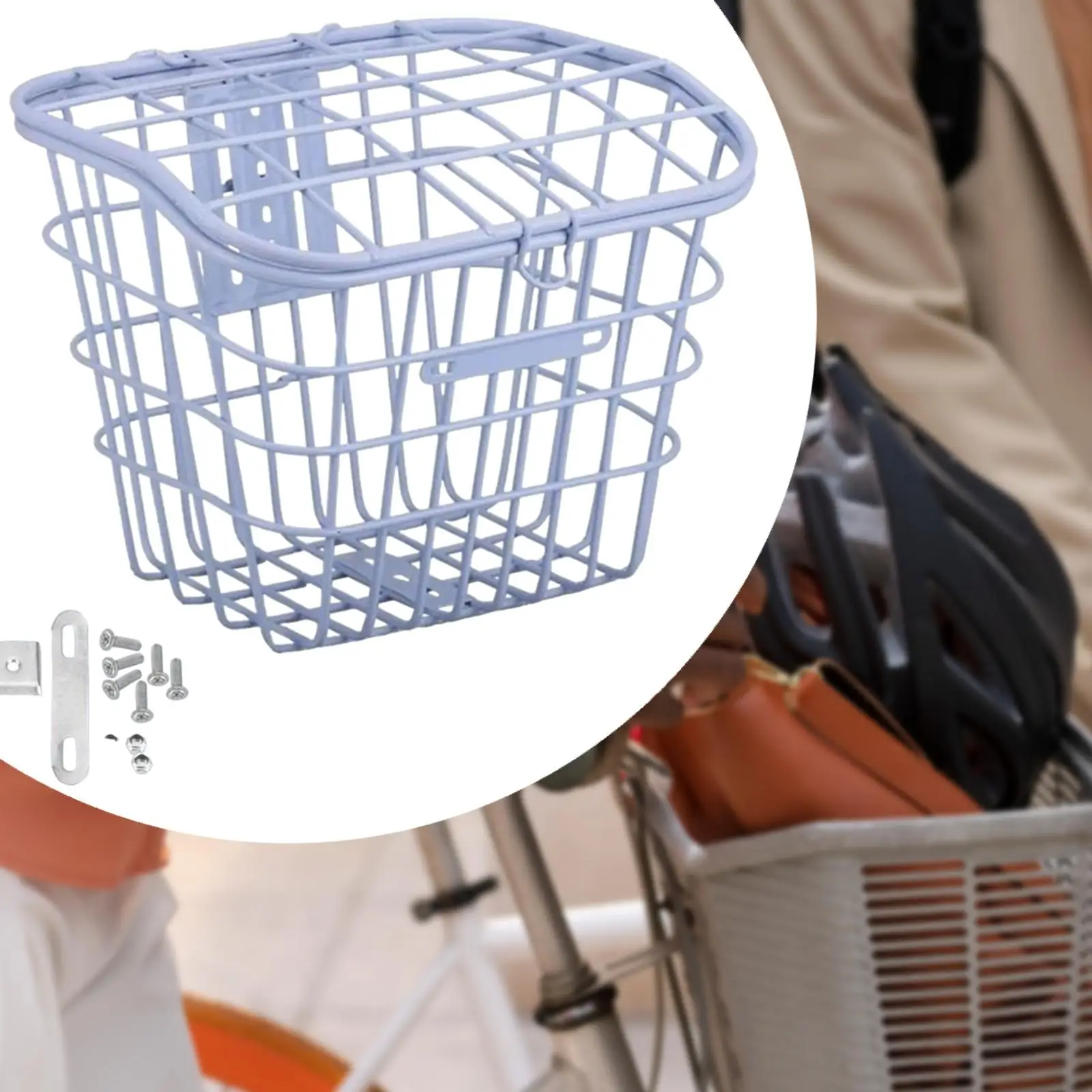 Front Bike Basket with Lid Biking Dogs Carrier Easy Install Bicycle Basket for Luggage Mountain Road Bikes Travel Camping Hiking Front Bike Basket with Lid Biking Dogs Carrier Easy Install Bicycle Basket for Luggage Mountain Road Bikes Travel Camping Hiking