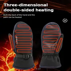ski Heated Gloves USB Electric Heated Glove With Three-level Temperature Control Waterproof Motorcycle Heated Gloves For Outdoor