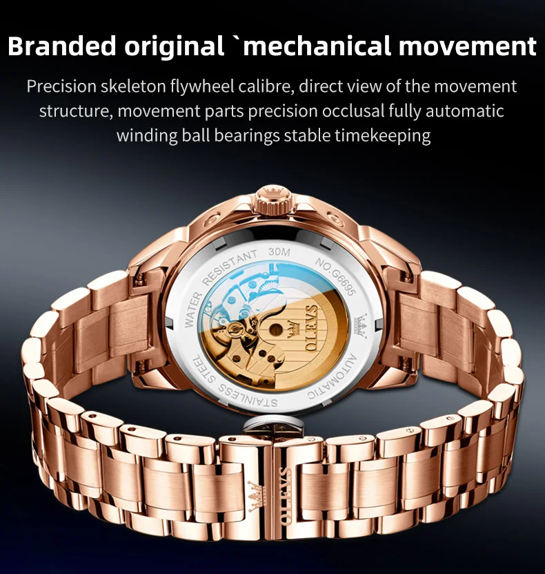 OLEVS 6695 Automatic Mechanical Men's Watch description image 6