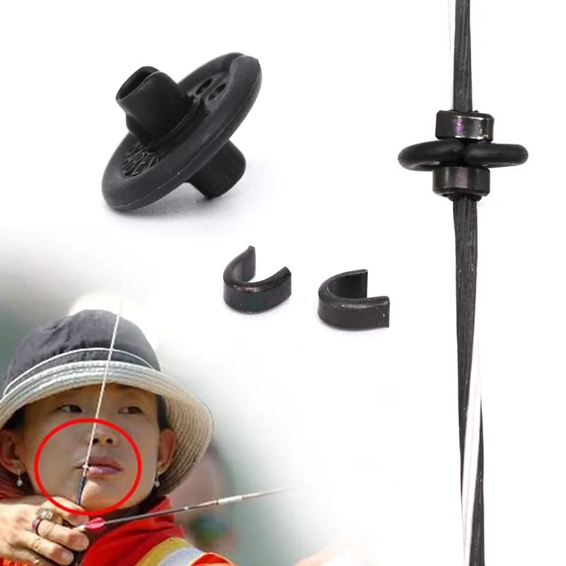 1setRubberBowstringlipbeadswithclipsuniversalSlottedlipbeads