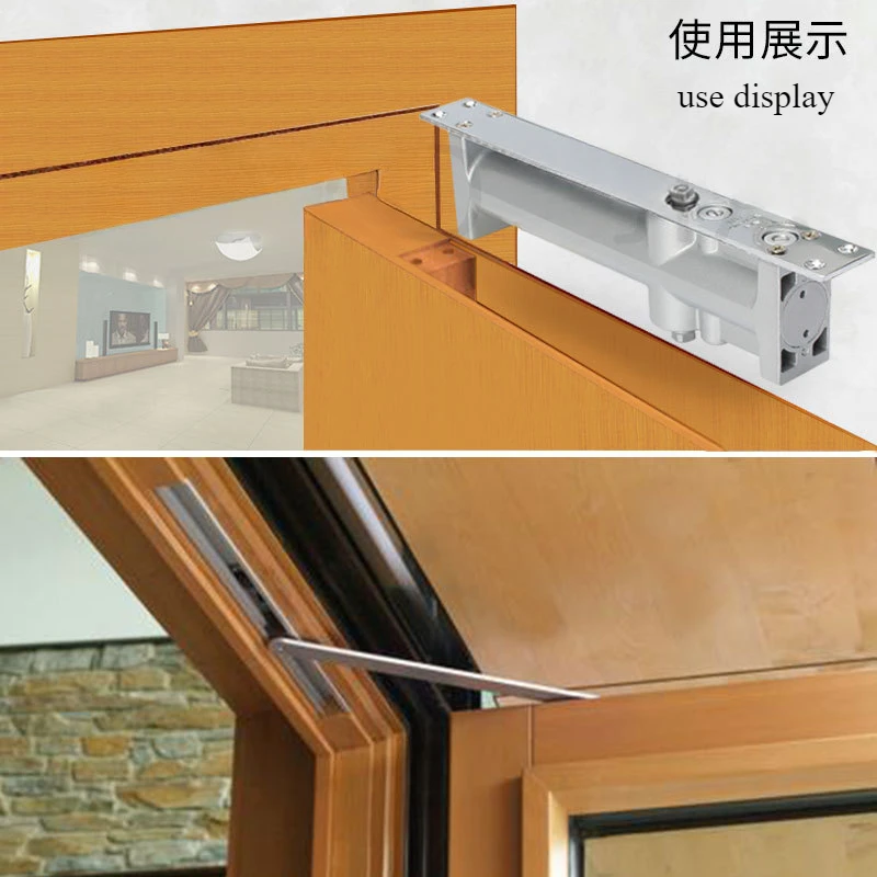 1 set Invisible Hidden Automatic Door Closer Home Hydraulic er Security System Adjustable Closer Suitable For Weight 40-65kg