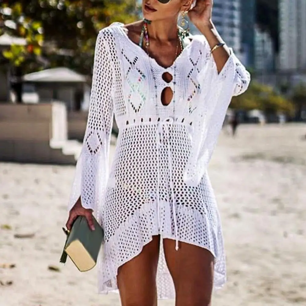 Sexy Women&rsquo;s Bathing Suit Beach Cover Up Knitted