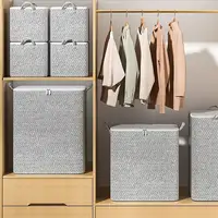 Storage Box Quilt Storage Bag with Zipper Closure Handle for Clothes Bedding Organization Closet Organizer Housemoving for Duvet 1
