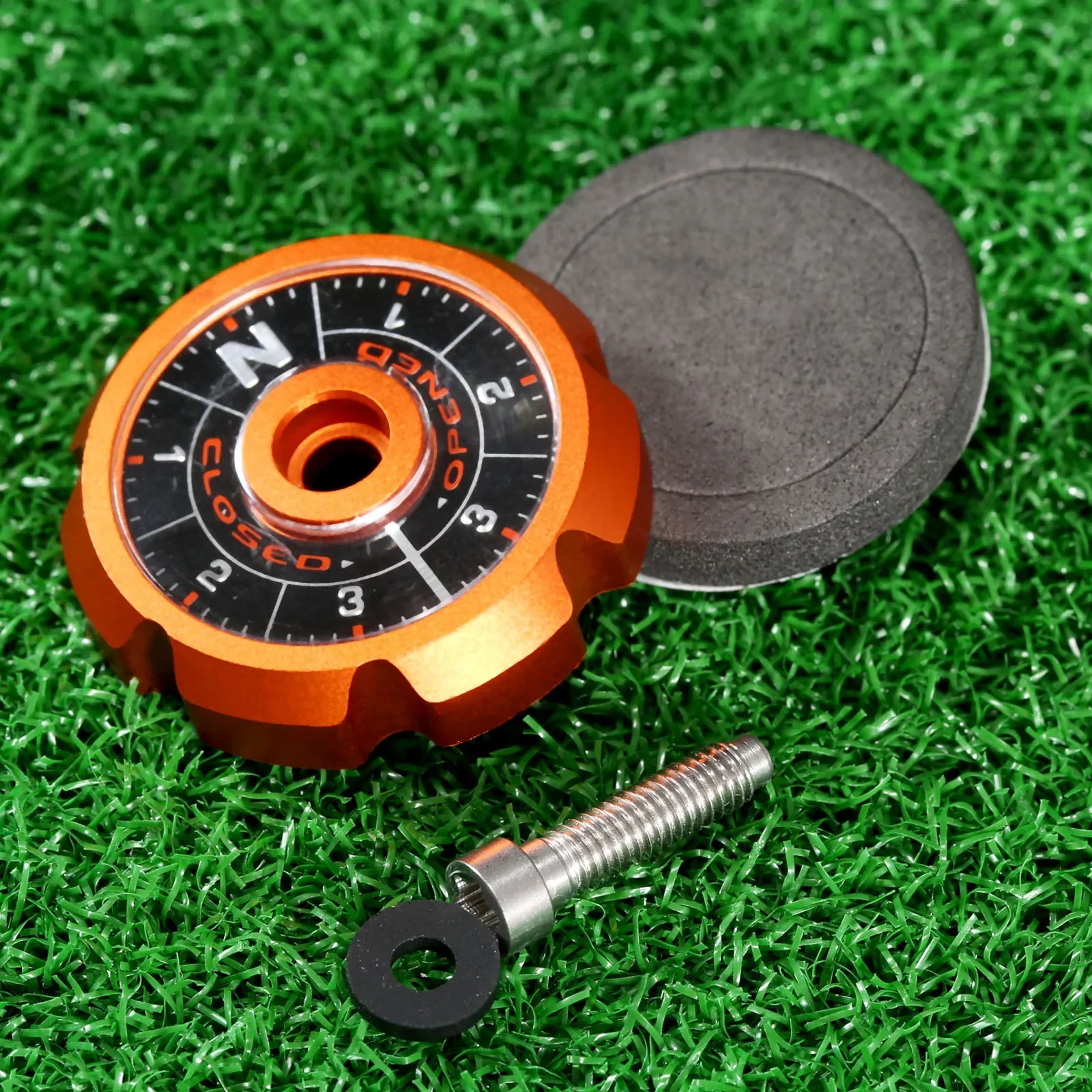 Orange Aluminum Alloy Adjustable ASP Angle Sole Plate Face with Sponge Pad Screw Washer Kit For Taylormade R1 Golf Drivers 2