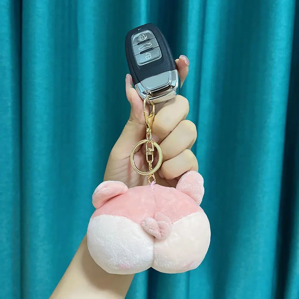 

Удобный интересный плюшевый брелок для ключей с животными и ягодицами, полипропиленовый хлопок, кот, тигр, брелок для ключей, подвеска для снятия стресса