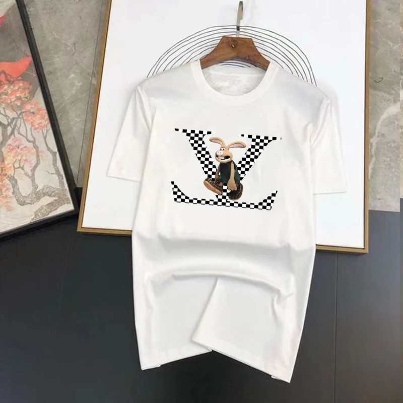 T Shirt Summer Men's Short Sleeve T-shirt Women's Summer Casual Top Tees Harajuku Cotton Overdized Graphic Clothing Fashion Brand