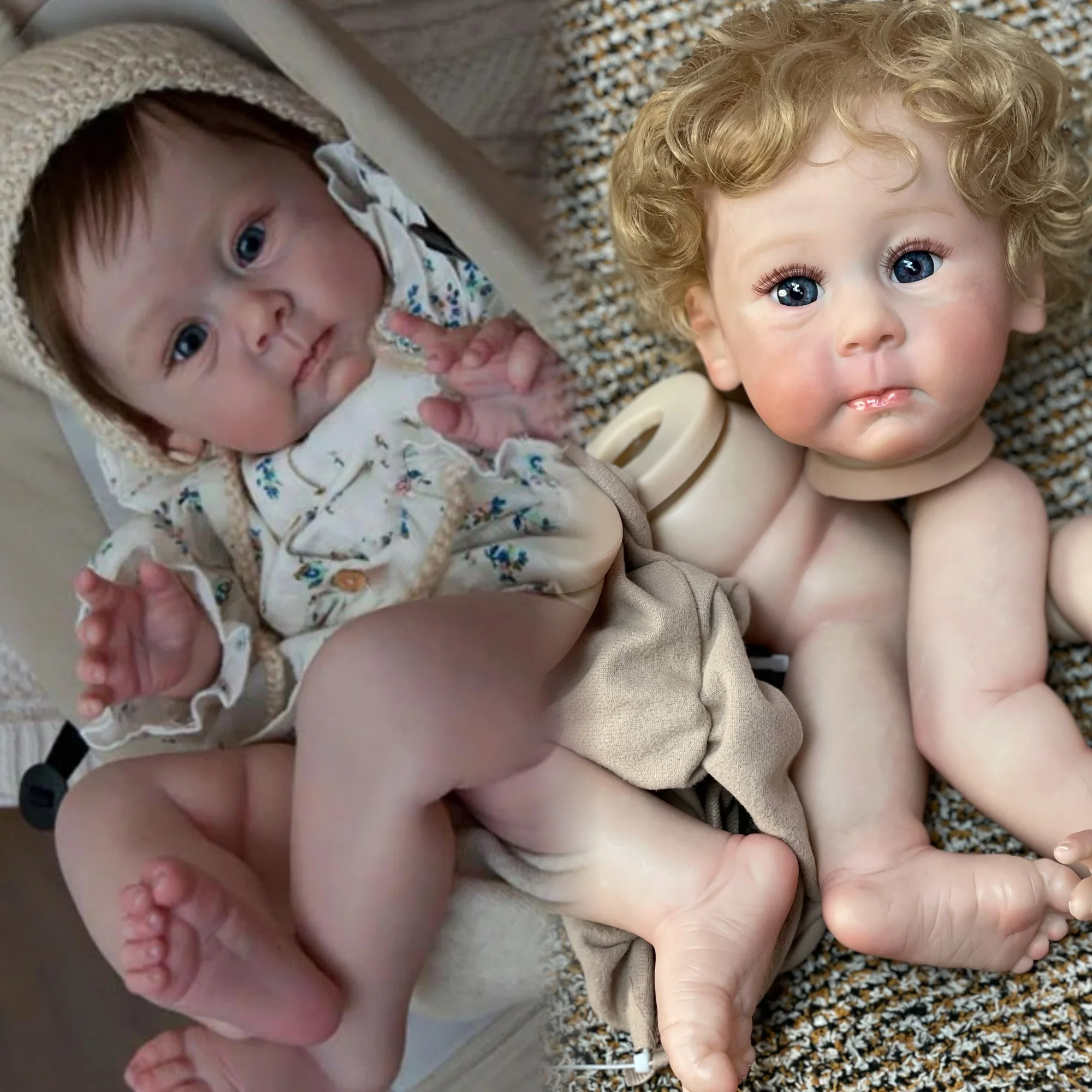 Cuddly Huxley Bebe Reborn Kits 55CM Realistic Painted Blank