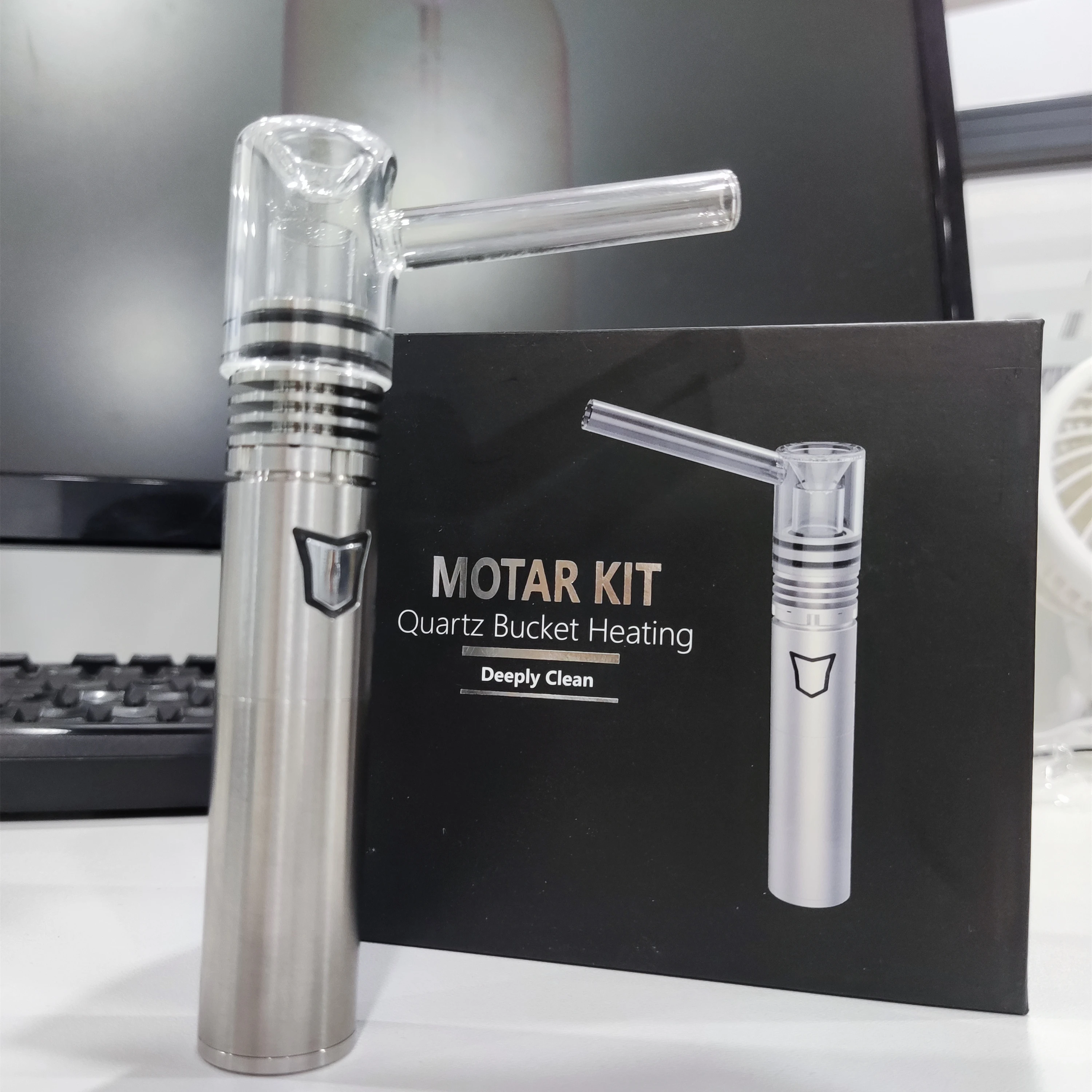 Longmada 100w Motar Kit Vape Vaper with Quartz Coils Trunk Battery Wax