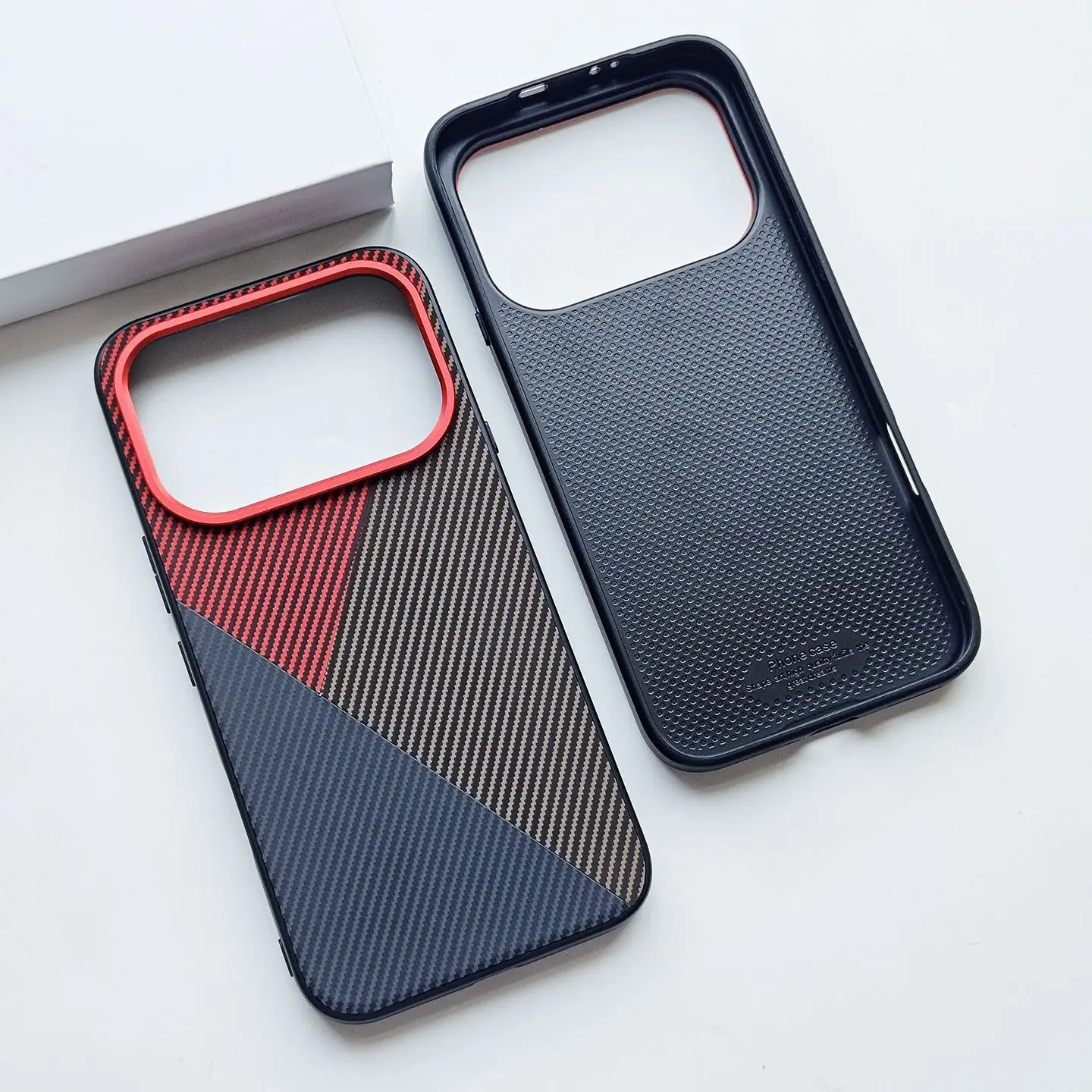 Luxury Kevf Textured Leather Anti-Slip Shockproof Phone Case