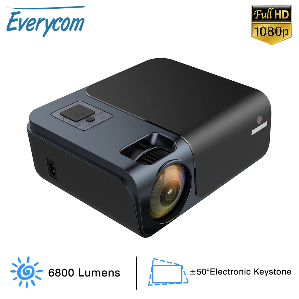 TouYinger Everycom R15 Native 1080P Video Projector Optional Full HD 6800 Lumens FHD Bluetooth Keystone Movie Beamer Home Cinema