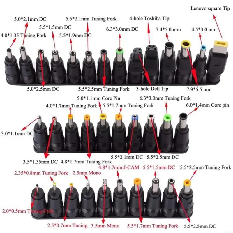 19V 3.42A 65W 노트북 전원 어댑터 34 변경 가능한 팁 노트북 액세서리 K1KF 용 교체 노트북 안전 충전