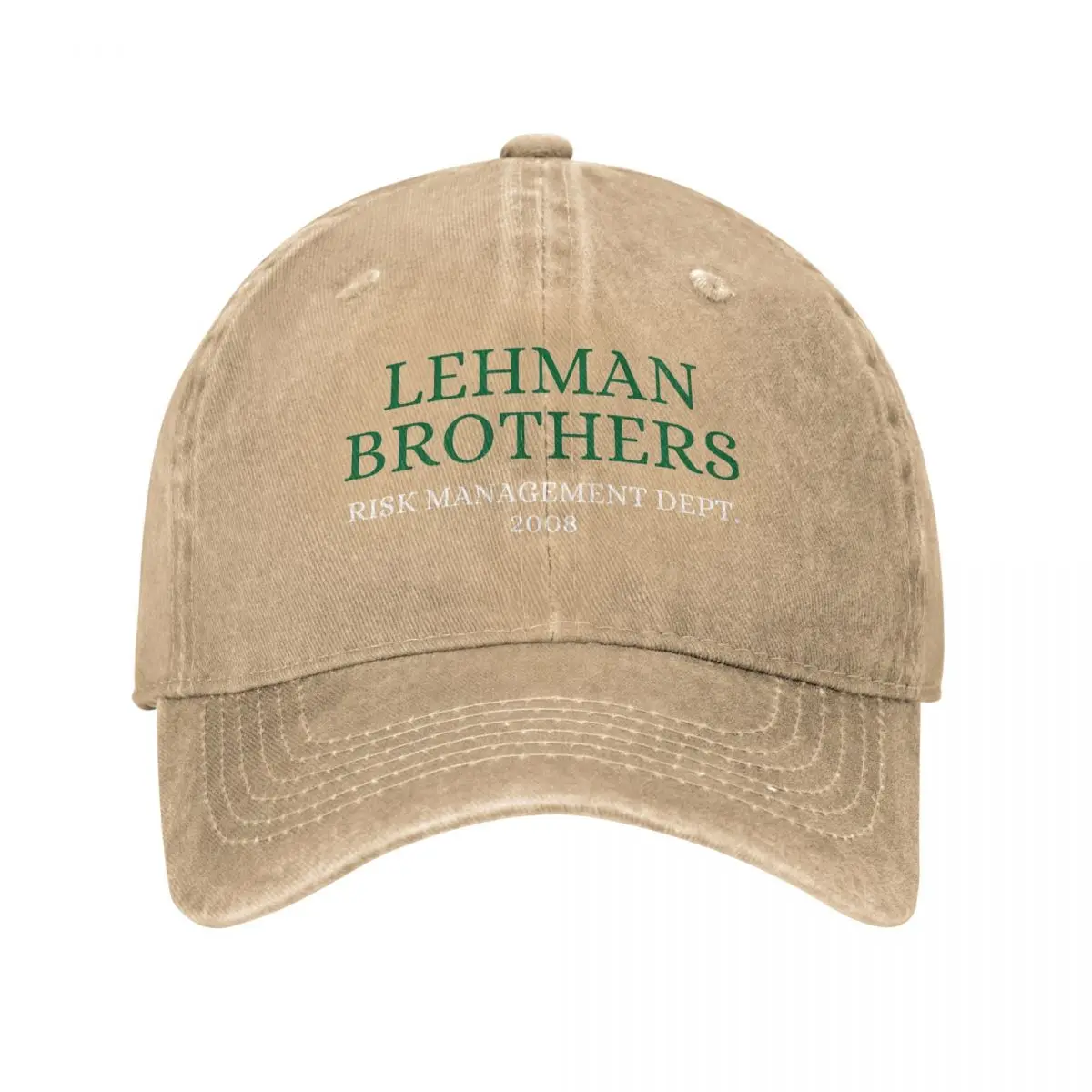 Baseball Cap Vintage Lehman Brothers Risk Management Department 2008 Unisex Style Distressed Washed Dad Outdoor