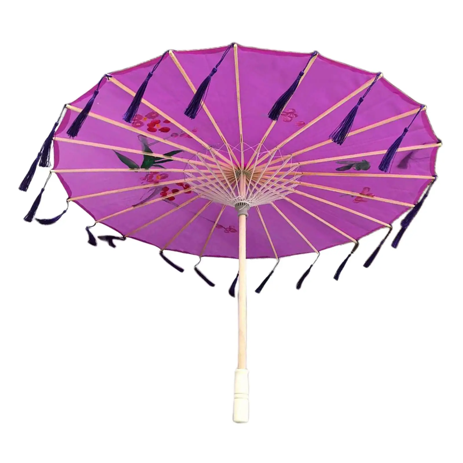 Retro Traditional Parasol Handmade Chinese Art Folding Oiled