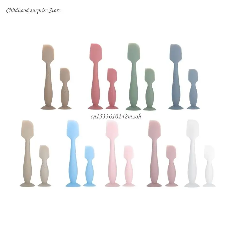 

2-piece Baby Diaper Cream Brush Diaper Cream Spatula Applicator Silicone Baby Butt Pastes Spatula for Babies Newborn Dropship