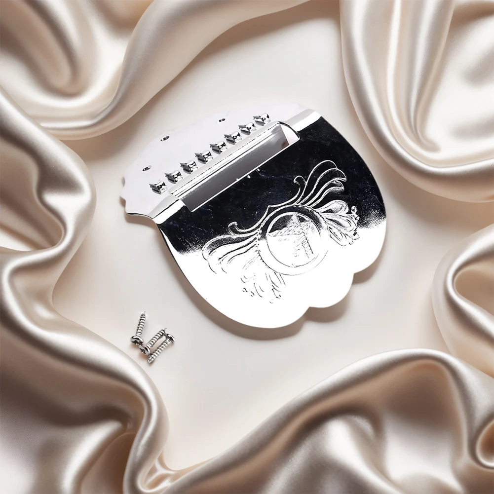 8 String Mandolin Pulling Board & Screws Mandolin Tailpiece Parts Metal Mandolin Tailpiece Replacement Part for Mandolin Guitar