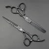 HT9153 Stainless Steel 6" in Hair Cutting Scissors Set Pet Hair Salons Barber teeth Shears Kit Hairdresser Grooming Snip Clipper 6