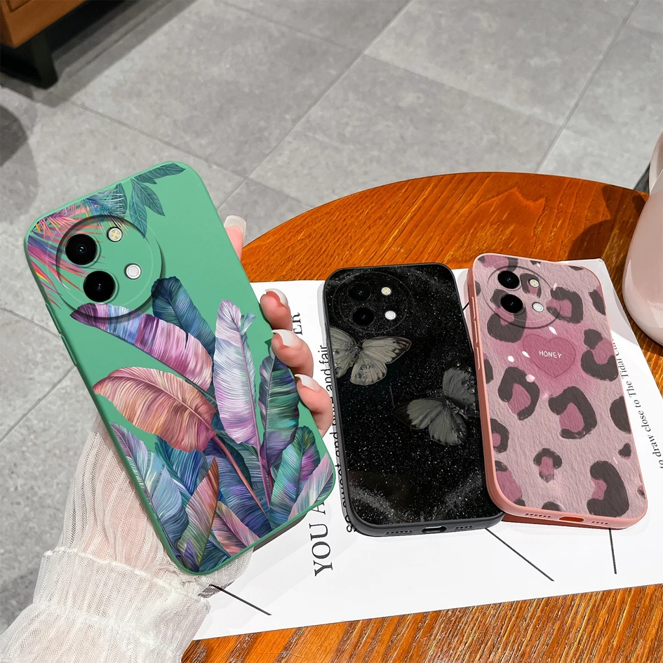 Stylish Painted Anti-Slip Liquid Silicone Phone Case