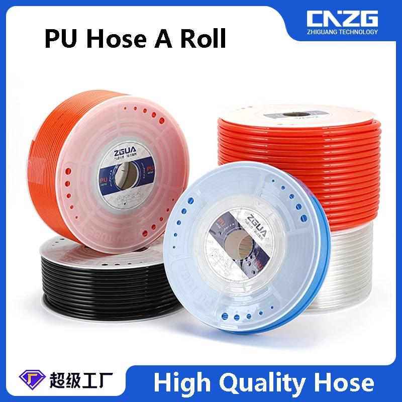 Pneumatic Air Connector 8x5mm PU Pneumatic Hose Polyurethane Pneumatic Hose Flexible Compressed Air Tube with Connectors Push Quick Couplings