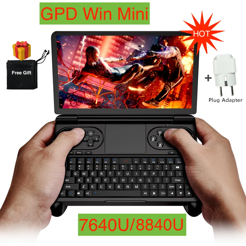 Original GPD Win Mini Handheld Gaming Laptop AMD R yzen 7 7640U/8840U 7 inch Mini Pocket Gaming Laptop