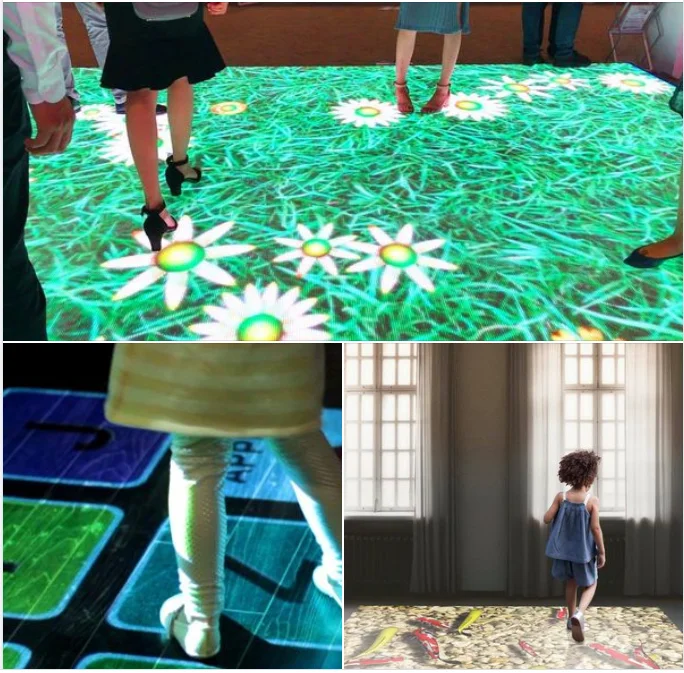 Projector 3d Dance Floor Games Augmented Reality Game Amusement Park Equipment Interactive
