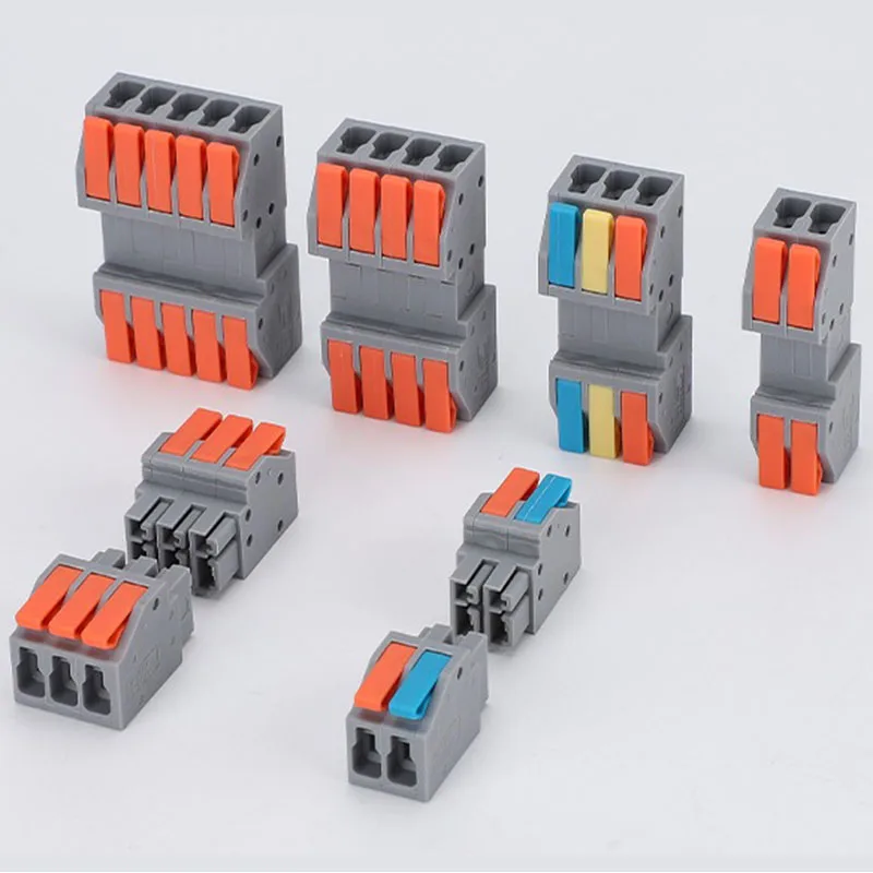 Docking Quick Wire Connector Universal Compact Push-in Conductor Terminal Block High power Male female Cable joints 3/4/5 pin