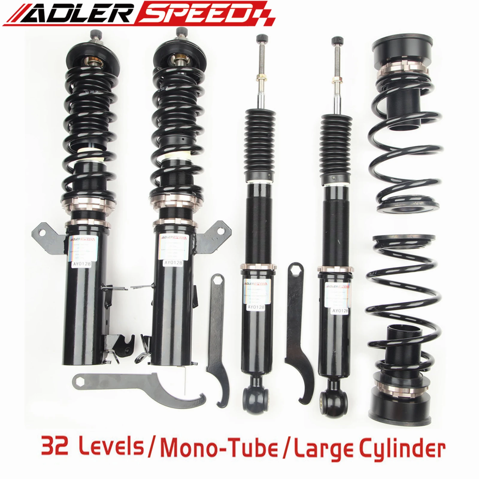 Adlerspeed 32 Levels Mono Tube Damping Coilovers Lowering Suspension Kit For 20152020 Honda Fit