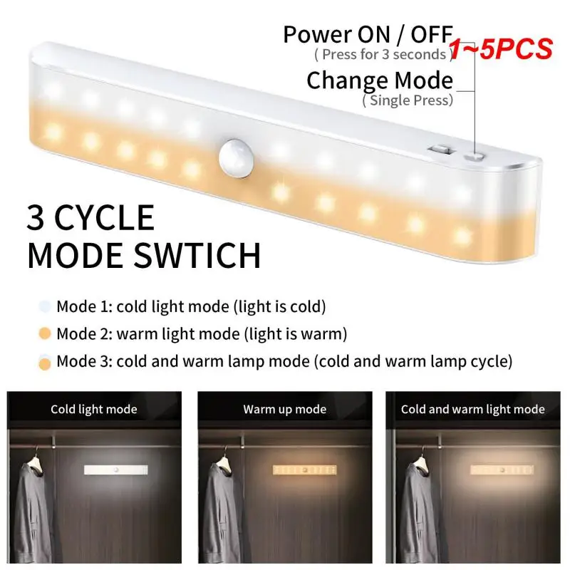 

Motion Sensor Night Light Closet Lights USB Rechargeable 30LED/20LED Under Cabinet-Lights Smart Home