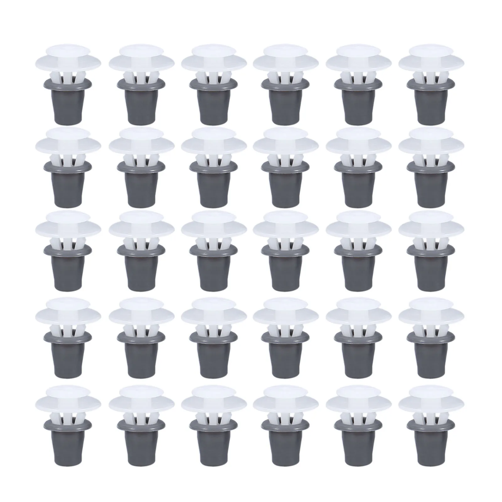 

30 шт., фиксаторы для литья, зажим для панели, крепление втулки, белый нейлон с серым втулкой для Jetta Passat Scirocco