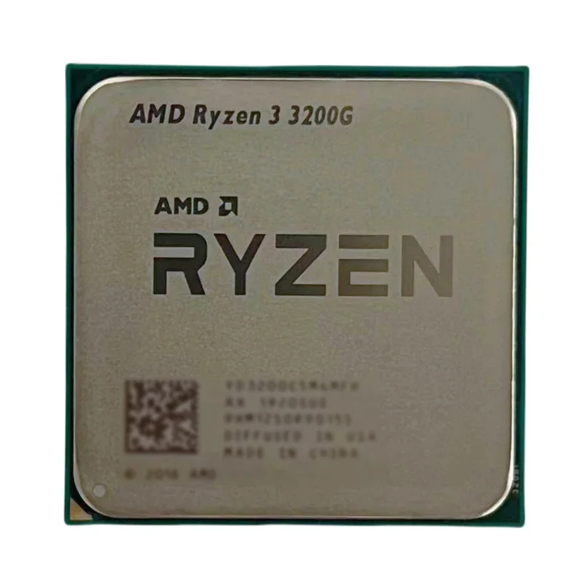 R3 3200G AMD 라이젠 3 AM4 데스크탑 프로세서 4코어/4스레드 3.6GHz 4MB L3 12NM 65W DDR4 CPU (쿨러 팬 없음, 루즈 트레이)
