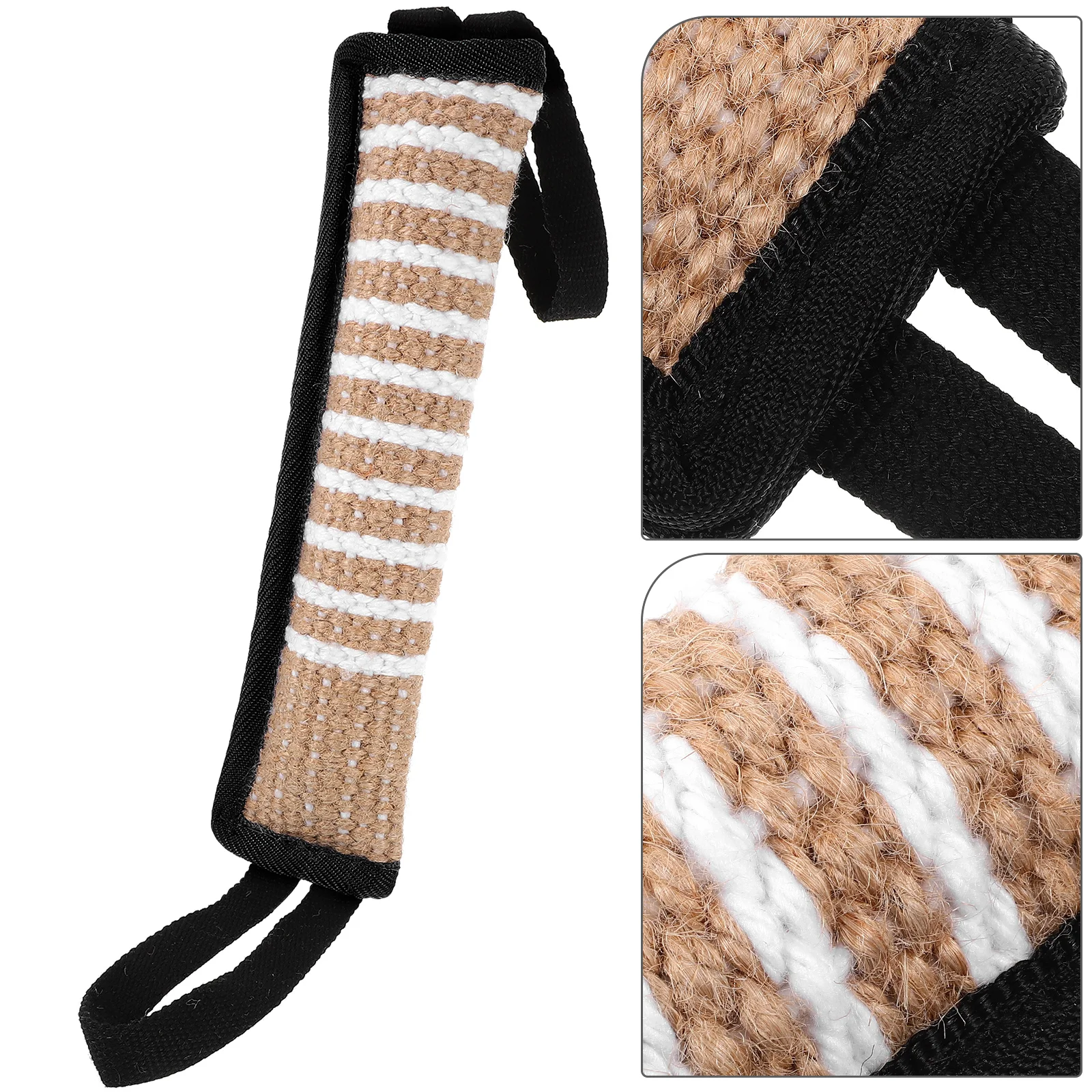 

Dog Tug Toys Bite Supply Molar Biting Training Padded Sleeve Jute Bed Pillows