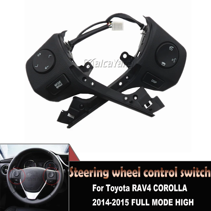 

Кнопки для телефона с Bluetooth, кнопка переключения звука на руль для TOYOTA Corolla RAV4 2014-2018 OEM 84250-02560 84250-02540