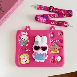Cute 3D Cartoon Miffy Rabbit Silicone Tablet Protective Case for Redmi Pad 2 9.7in (MFT - SP)
