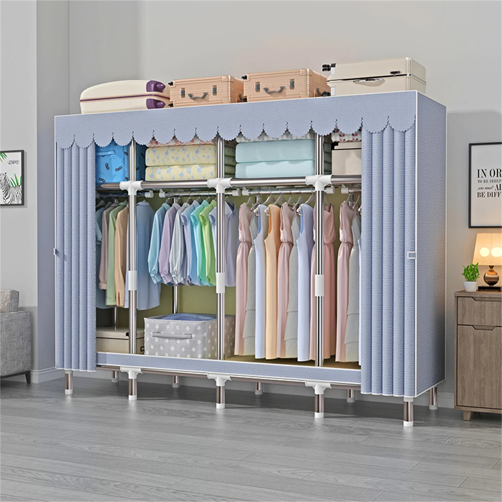 LEEGOHOME 페인트 합금 강철 파이프, ABS 인터페이스, 도매 구매 천 옷장, 205x45x170cm, 26mm, 5-7 일 배송 