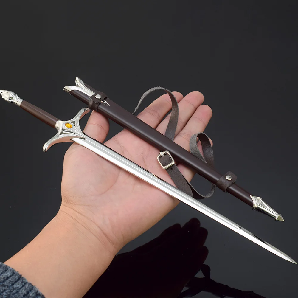 

30cm Galadriel Queen of The Elves Medieval Weapon Movies TV Peripheral Metal Katana Samurai Sword Accessories Keychain Gifts Toy