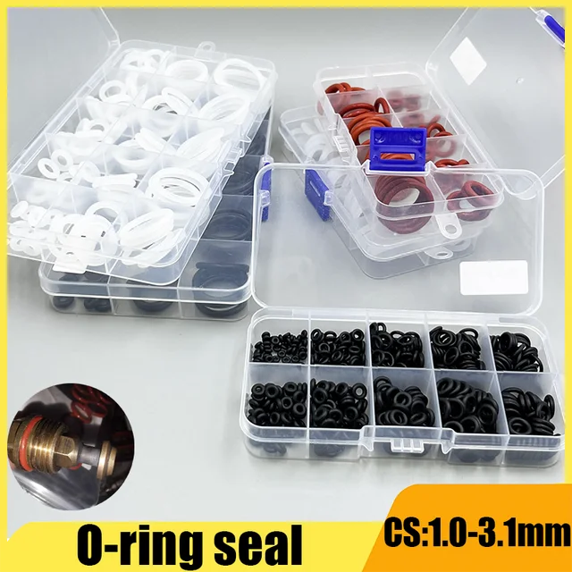 Black Rubber Red VMQ O Ring Sealing Washer Silicone O-ring Plumbing Gasket Car Air Conditioning Auto Repair Tool Compressor NBR