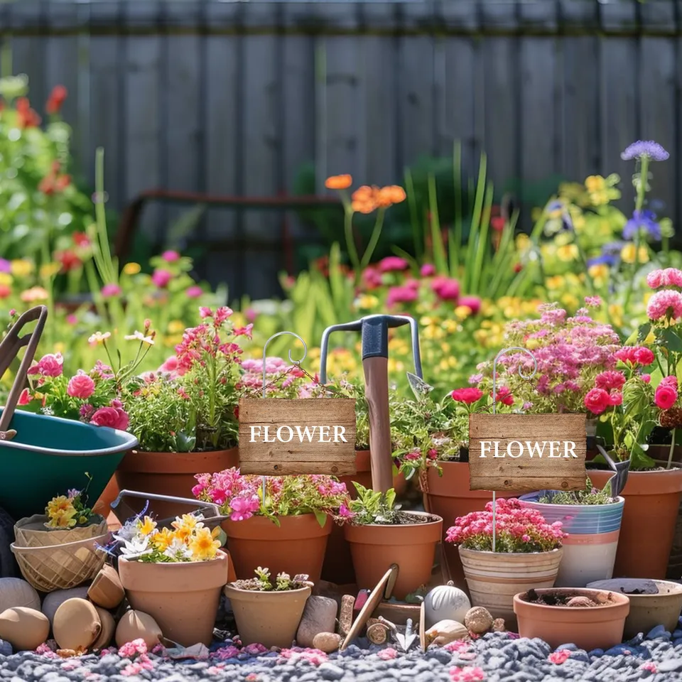 Ganci per Etichette per Piante, 20 Cm, in Acciaio Inox, Porta Etichette per Piante, Porta Etichette per Piante, Ganci per Cartelli per Piante da Giardino Deformati e Antiruggine