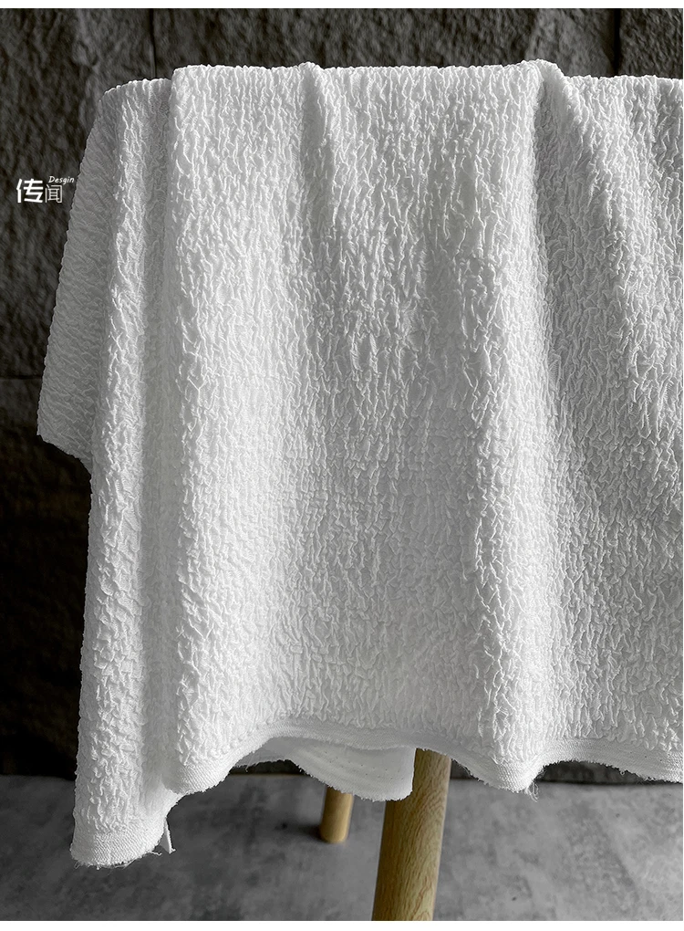 Description Picture 6 of itemWhite Soft Double Layered Pleated Fabric for Creative Fashion Clothing Designer Cloth Apparel Diy Sewing Material